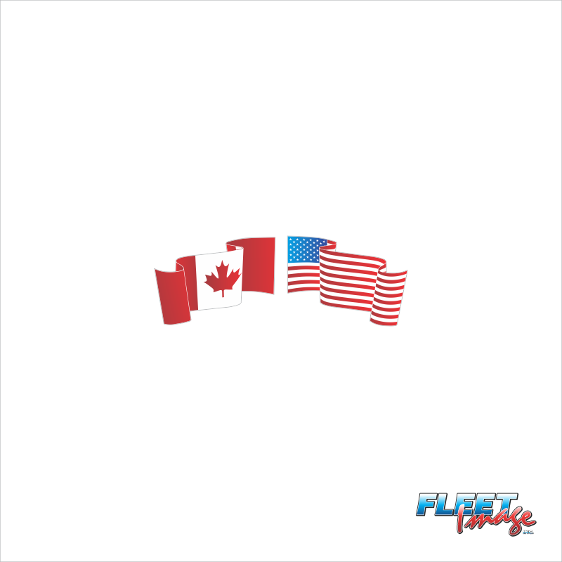 Canada/US Flag Decal B
