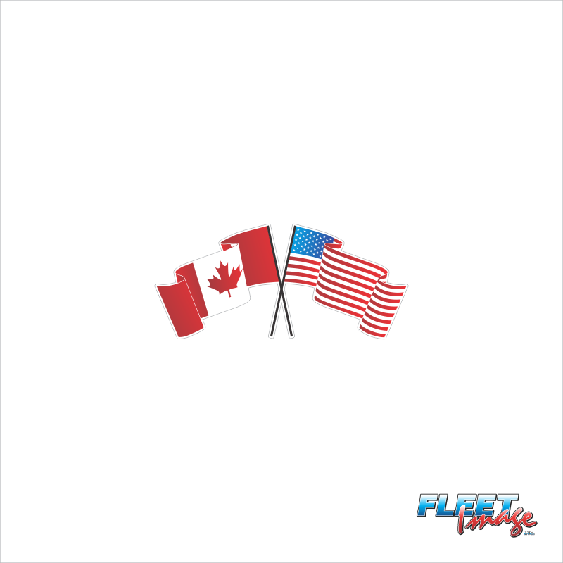 Canada/US Flag Decal A