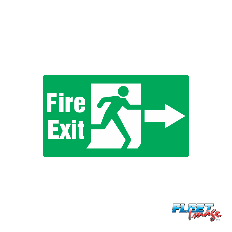 Fire Exit Decal Right Decal