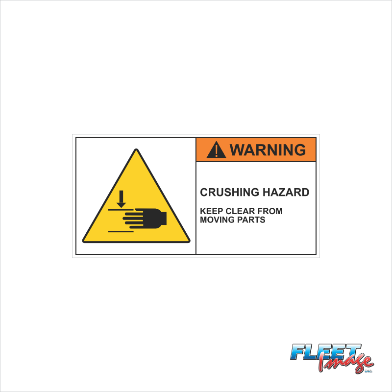 Crushing Hazard Decal
