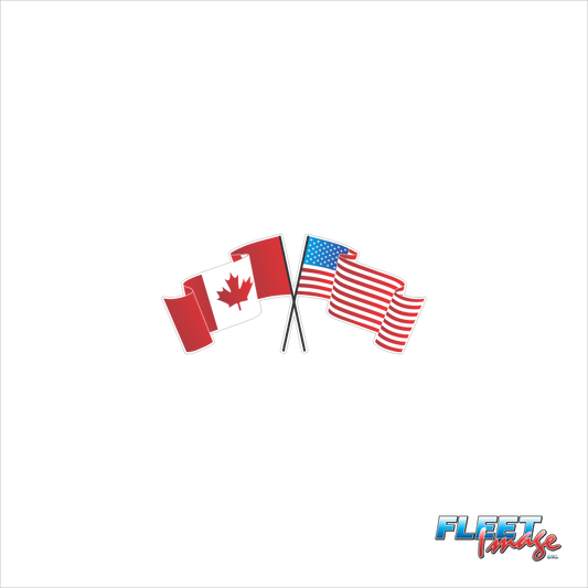 Canada/US Flag Decal A