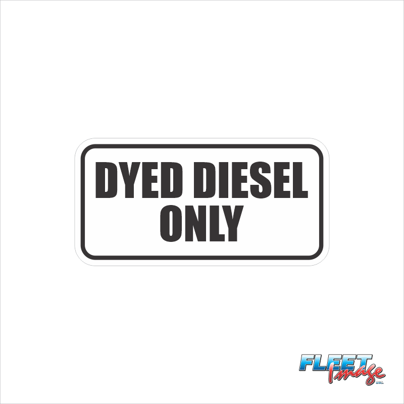 Dyed Diesel Only W Decal (Sets of 16)