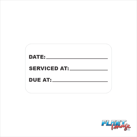 Service Reminder Decal