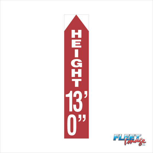 Red Vertical Height Decal (Set of 2)