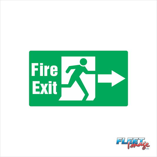 Fire Exit Decal Right Decal