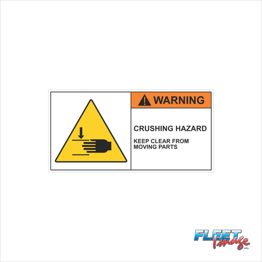 Crushing Hazard Decal
