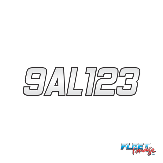 Sled Printed Registration Numbers
